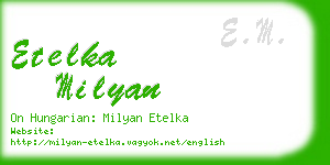 etelka milyan business card